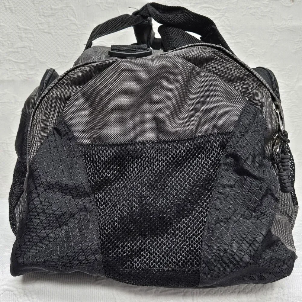 Oakley Icon 2.0 Software Grey Canvas Leather Handle Large Duffle Bag Y2K